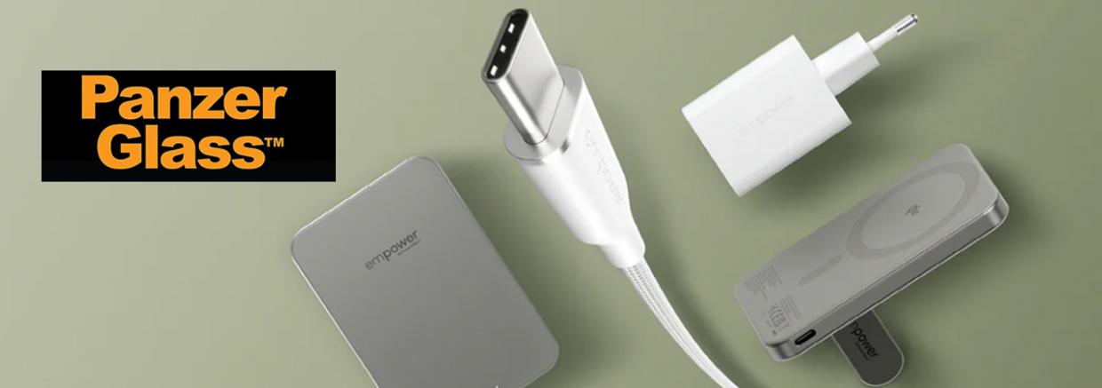Baterie externa PanzerGlass Empower compatibila MagSafe, 10000mAh, PD 20W, Incarcare Wireless, 1x USB-C, 1x USB-A, Silver 1 Lerato.ro