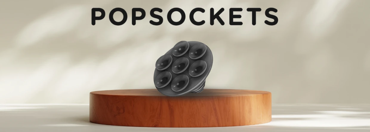 Suport universal pentru telefon PopSockets PopTop Translucent Suck-Up, Extensibil, Negru 1 Lerato.ro
