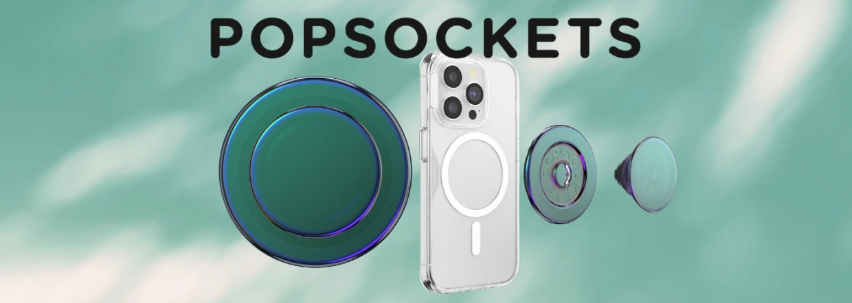 Suport universal pentru telefon PopSockets Round Nightshade Opalescent, Extensibil, Verde 1 Lerato.ro