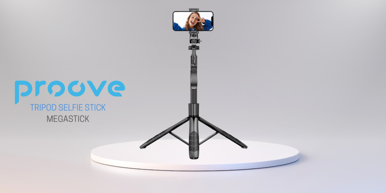 Selfie stick cu trepied si telecomanda Proove pentru telefon, Reglabil, 1.5m, Negru 1 Lerato.ro