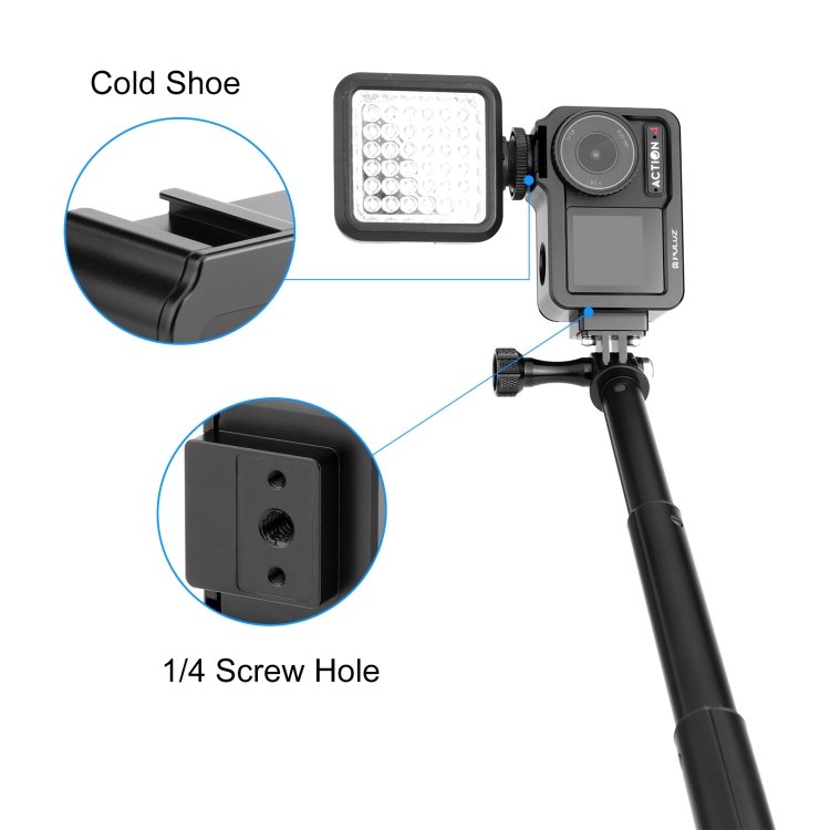 Carcasa protectie aluminiu PULUZ PU928B compatibila cu camera DJI Osmo Action 3/4, Negru 1 Lerato.ro