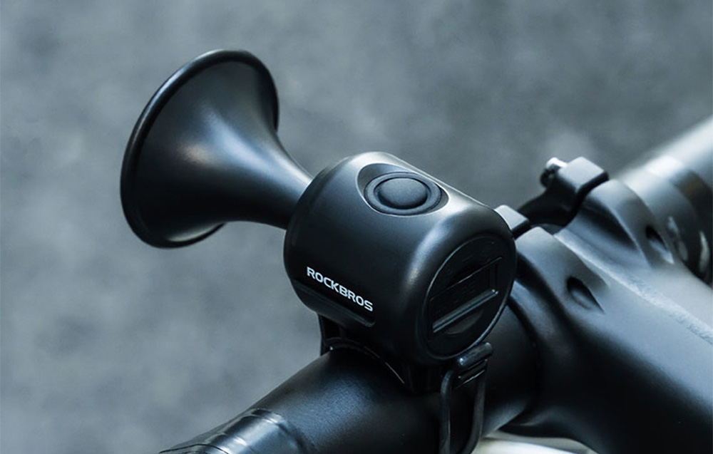 Claxon bicicleta Rockbros 34210002003, IPX4, 120dB, Negru 1 Lerato.ro