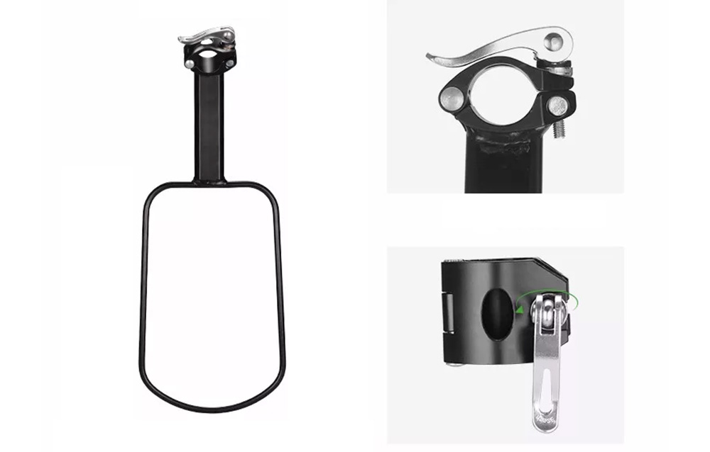 Suport bicicleta Rockbros KW-672 pentru atasare geanta, Capacitate maxima 8L, Aluminiu, Negru 1 Lerato.ro