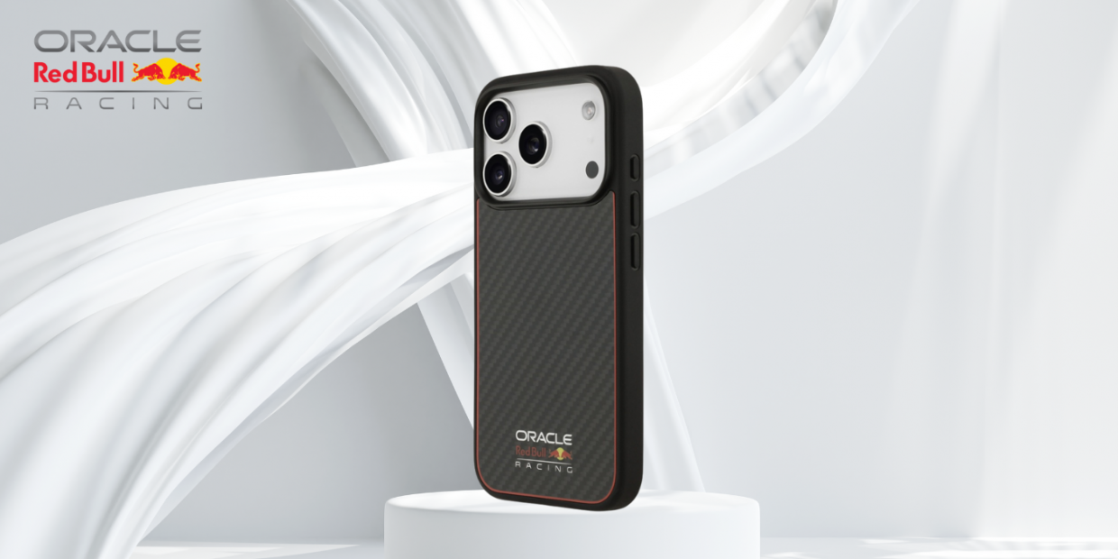 Carcasa Red Bull Kevlar Logo cu MagSafe compatibila cu iPhone 17 Pro, Negru 1 Lerato.ro