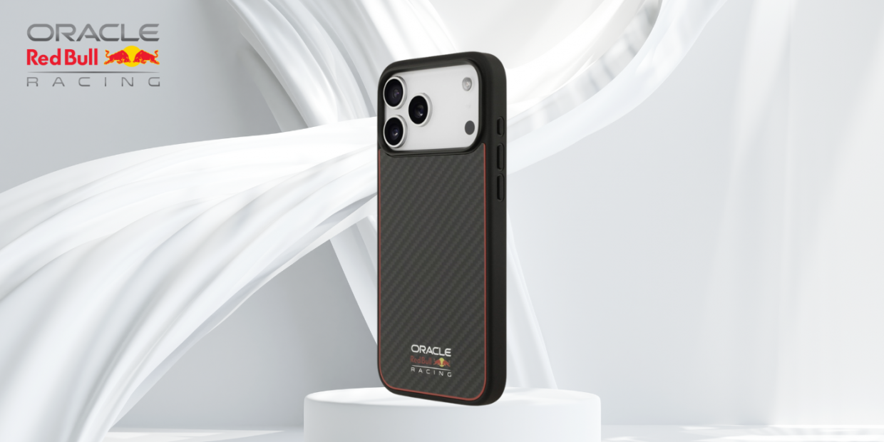 Carcasa Red Bull Kevlar Logo cu MagSafe compatibila cu iPhone 17 Pro Max, Negru 1 Lerato.ro