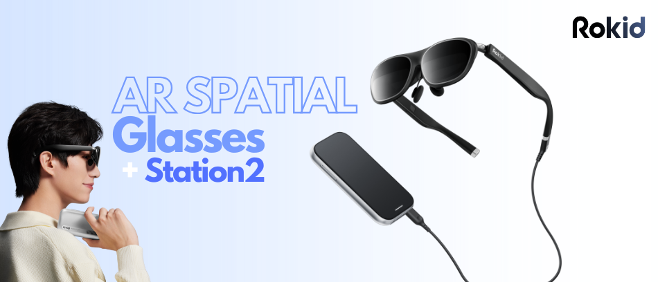 Ochelari AR Rokid Max 2 + Rokid Station2, 1080P / 1200P, 120 Hz / 90 Hz / 60 Hz, 5000mAh, Bluetooh 5.2, WiFi, USB-C, Negru 1 Lerato.ro