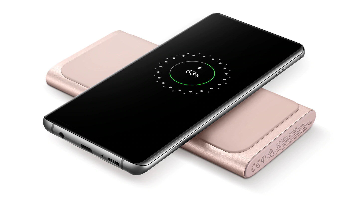 Baterie externa portabila Samsung Battery Pack 10000 mAh, Incarcare Wireless Qi, Fast Charge, Cablu USB Type-C inclus, Silver 1 Lerato.ro