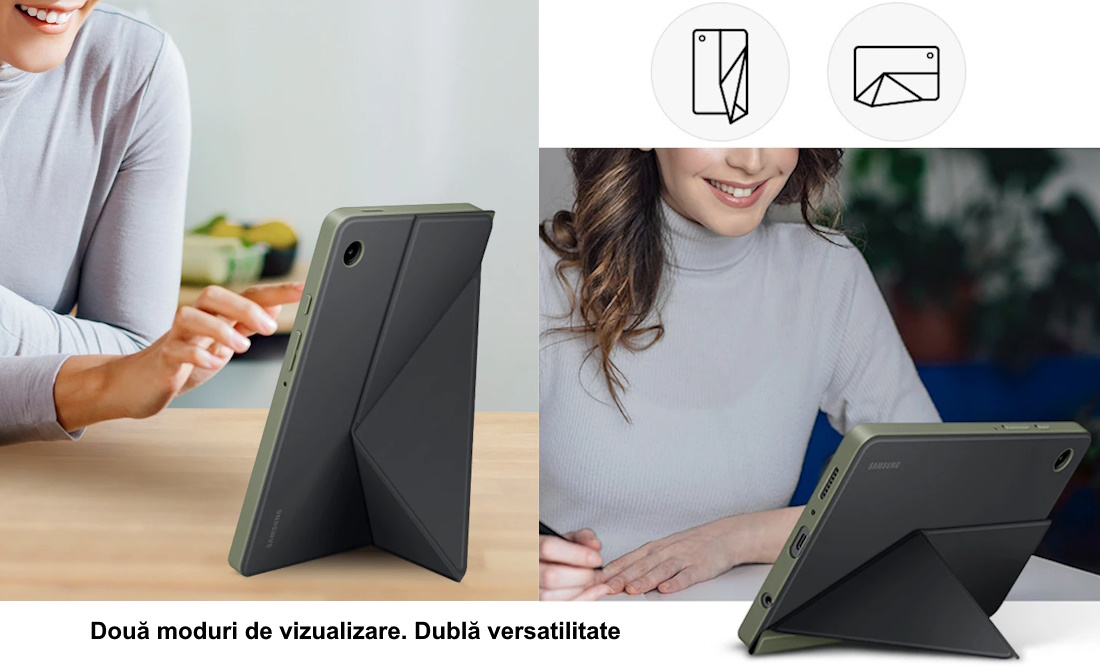 Husa Book Cover pentru Samsung Galaxy Tab A9 Plus 11 inch Blue 1 Lerato.ro
