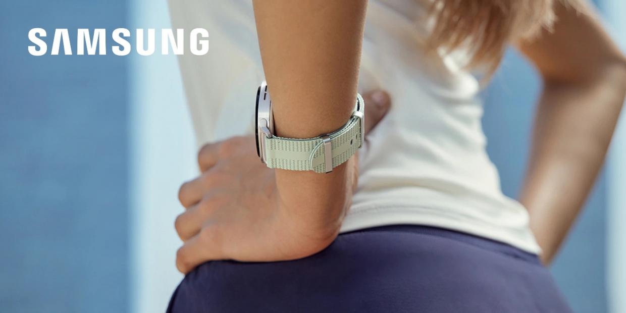 Curea Samsung Athleisure compatibila cu Samsung Galaxy Watch 8 40/44/46mm, S/M, Verde 1 Lerato.ro