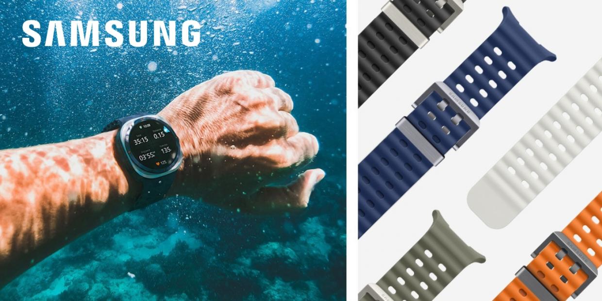 Curea cauciuc Marine Band pentru Galaxy Watch Ultra 47mm, Albastru 1 Lerato.ro