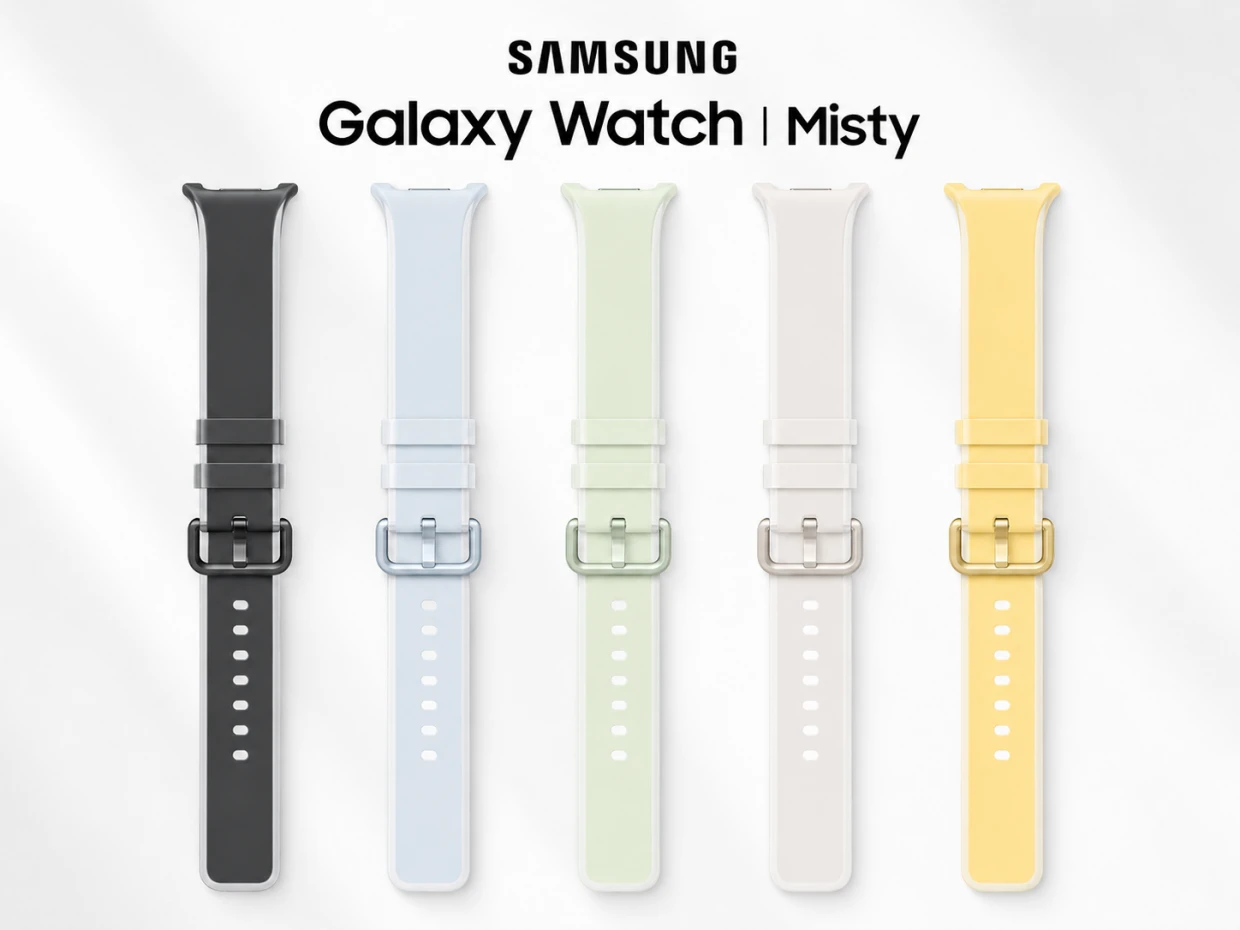 Curea din silicon Samsung Misty compatibila cu Samsung Galaxy Watch 9 M/L, Negru 1 Lerato.ro