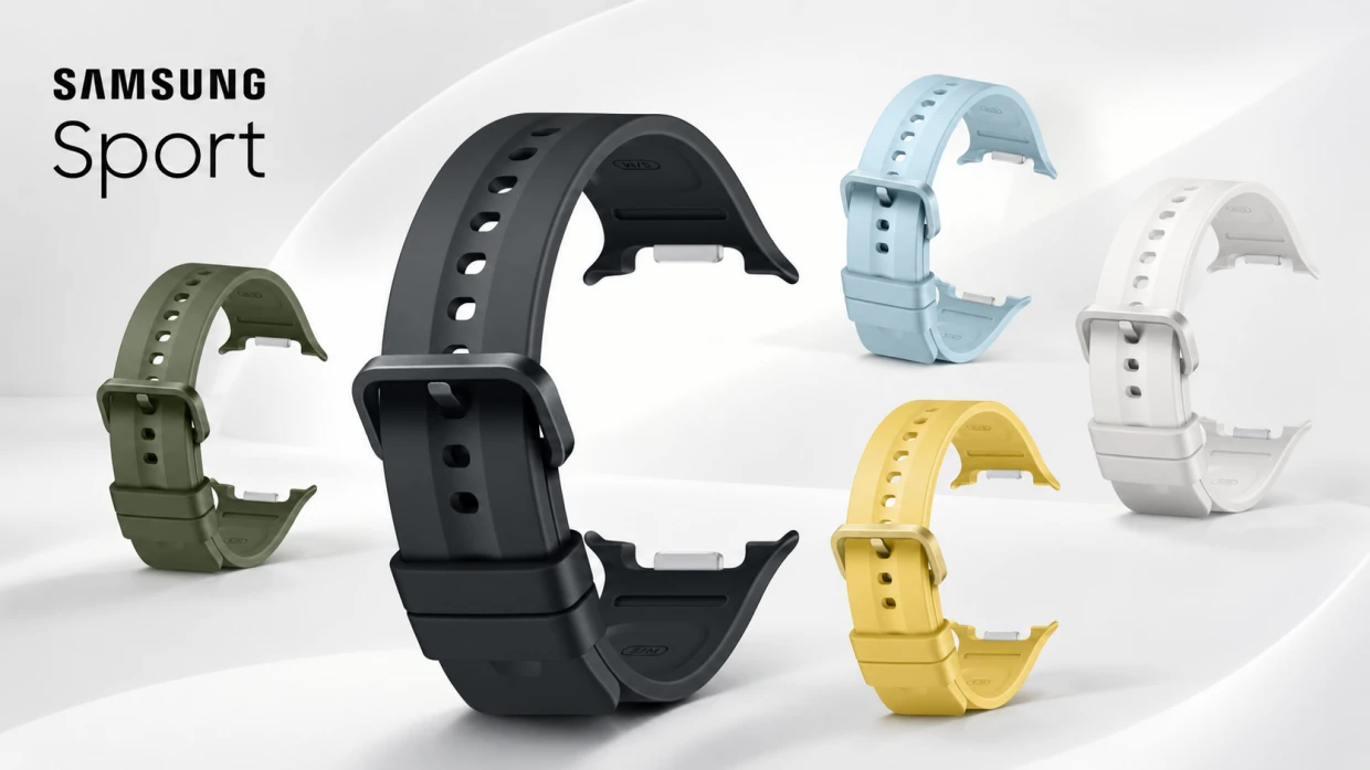 Curea din cauciuc Samsung Sport compatibila cu Samsung Galaxy Watch 9 M/L, Negru 1 Lerato.ro