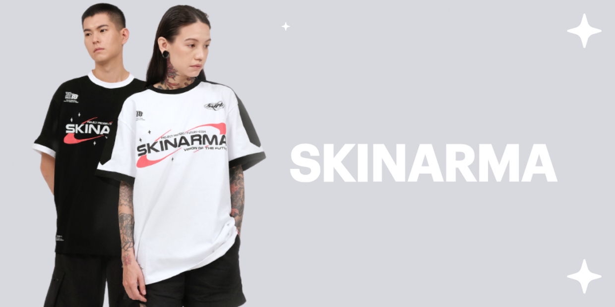 Tricou unisex Skinarma Halo, Marime L, Bumbac, Printed pattern, Negru 1 Lerato.ro