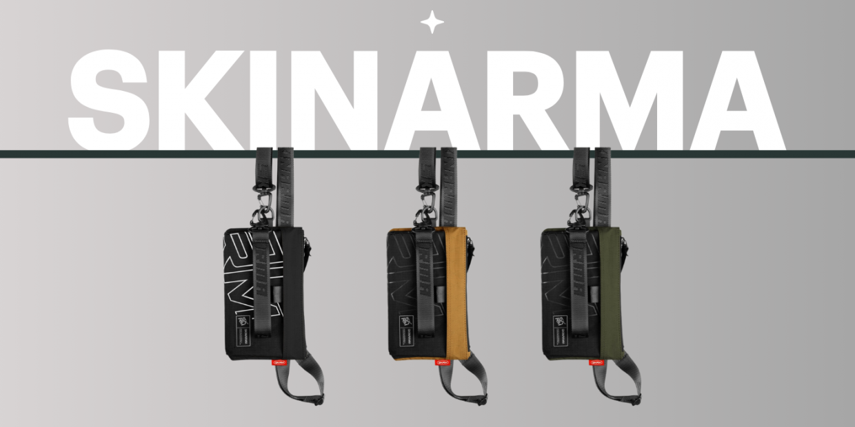 Geanta universala pentru telefon Skinarma Jager, Waterproof, 22 x 13.5 x 2.5 cm, Maro 1 Lerato.ro