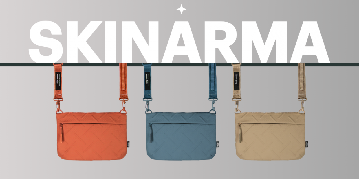 Geanta universala pentru telefon Skinarma Juno Crossbody, Waterproof, Albastru 1 Lerato.ro