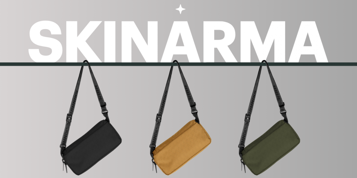 Geanta universala pentru telefon Skinarma Jager, Waterproof, 30 x 16.5 x 6.5 cm, Maro 1 Lerato.ro