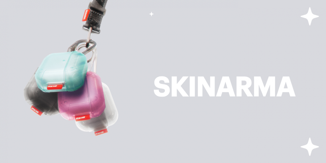 Carcasa Skinarma Mecha CE compatibila cu Apple AirPods 4, Mov 1 Lerato.ro