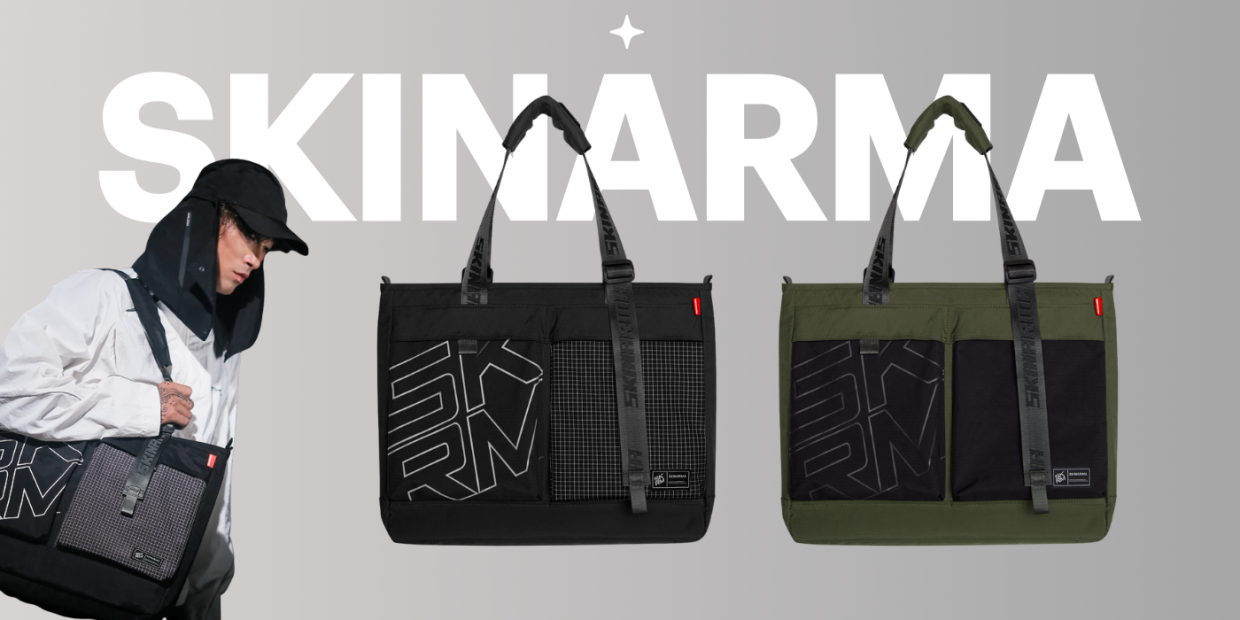 Geanta Skinarma Jager, Waterproof, 43.6 x 36.5 x 12 cm, 5 buzunare, Olive 1 Lerato.ro