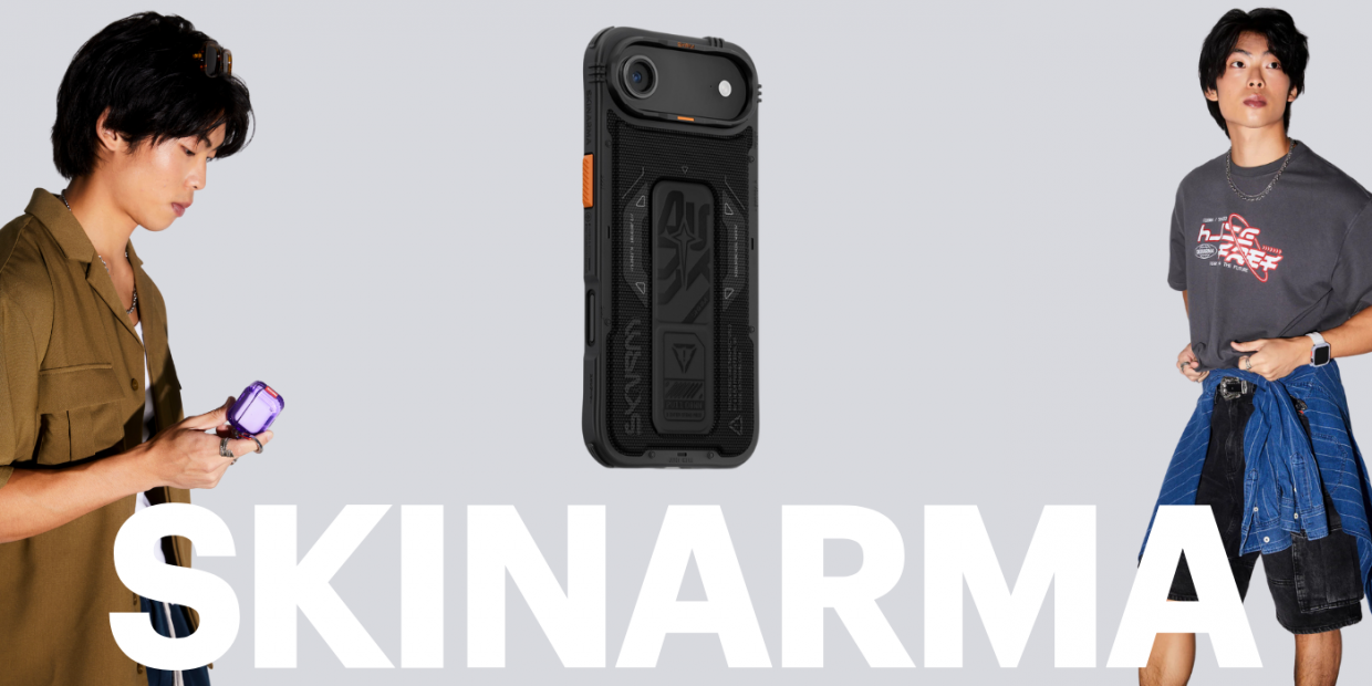 Carcasa Skinarma Helio cu MagSafe si Grip Stand compatibila cu iPhone 17 Air, Negru 1 Lerato.ro