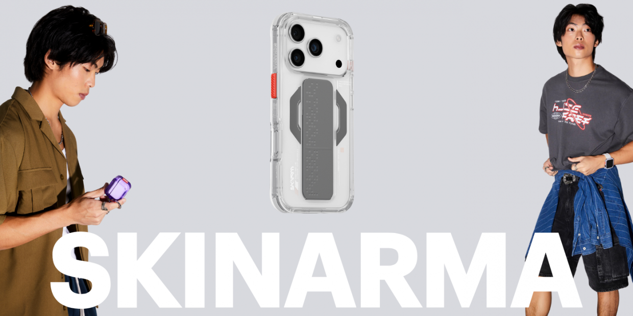 Carcasa Skinarma Haxa cu MagSafe si Grip Stand compatibila cu iPhone 17 Pro, Transparent 1 Lerato.ro