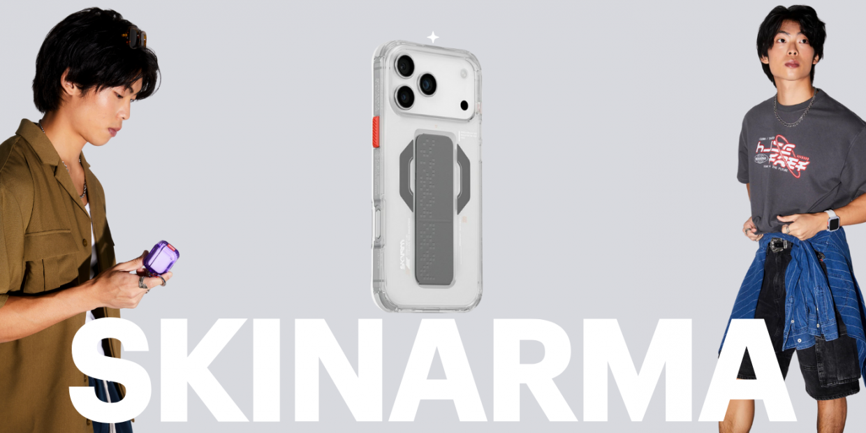 Carcasa Skinarma Haxa cu MagSafe si Grip Stand compatibila cu iPhone 17 Pro Max, Transparent 1 Lerato.ro
