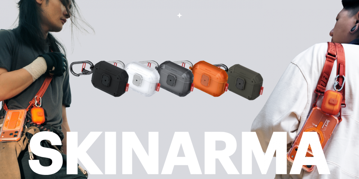 Carcasa Skinarma Mecha LE compatibila cu Apple AirPods Pro 3, Negru 1 Lerato.ro