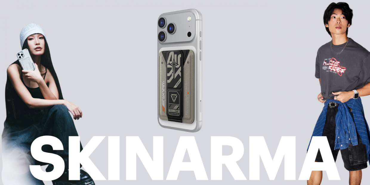 Portofel Skinarma Kado Aegis cu Stand, Compatibil MagSafe, Gri 1 Lerato.ro