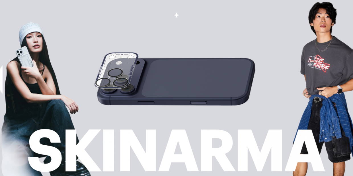 Protectie sticla securizata camera foto Skinarma Magma Full Matte compatibila cu iPhone 17 Pro, Albastru 1 Lerato.ro