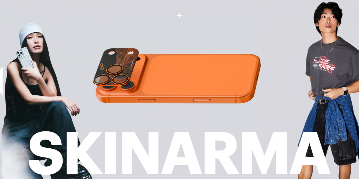 Protectie sticla securizata camera foto Skinarma Sonix Full Aluminium compatibila cu iPhone 17 Pro, Portocaliu 1 Lerato.ro