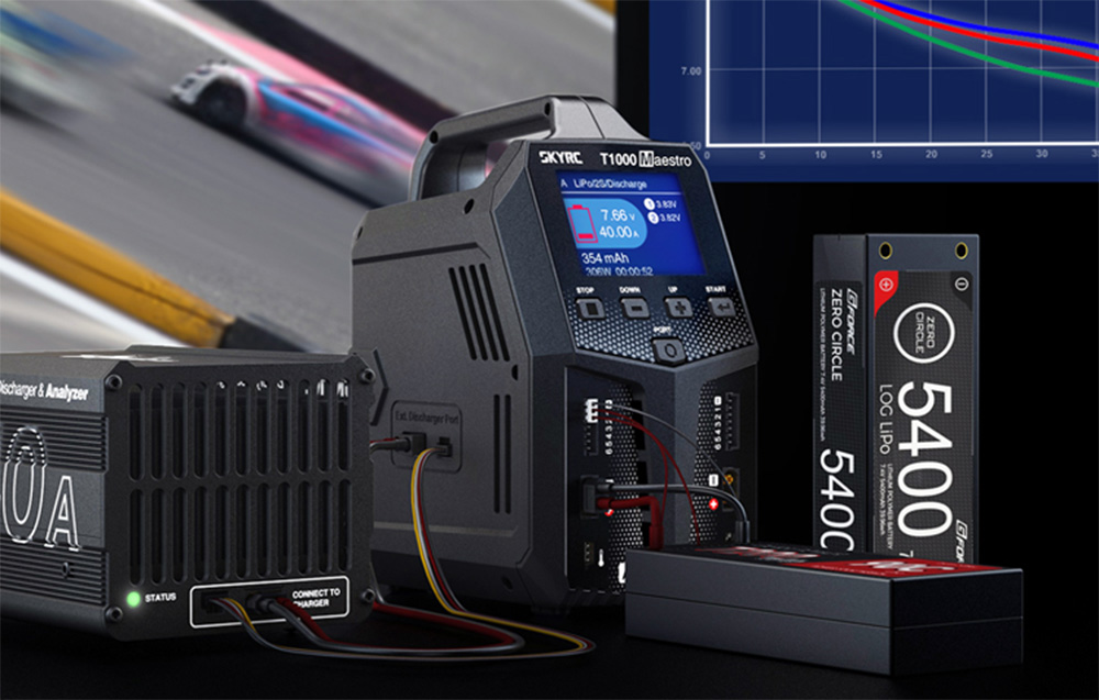 Statie de incarcare SkyRC T1000 Maestro pentru bateriile iPo / LiFe / LiIon / LiHV / NiMH / NiCd / Pb, 1000W, 35A, Negru 1 Lerato.ro