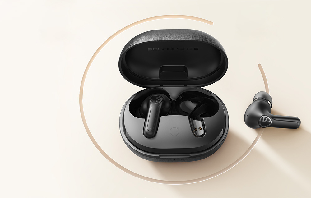 Casti wireless TWS Soundpeats Life, ANC, Bluetooth 5.2, 460 mAh, IPX4, USB-C, Negru 1 Lerato.ro