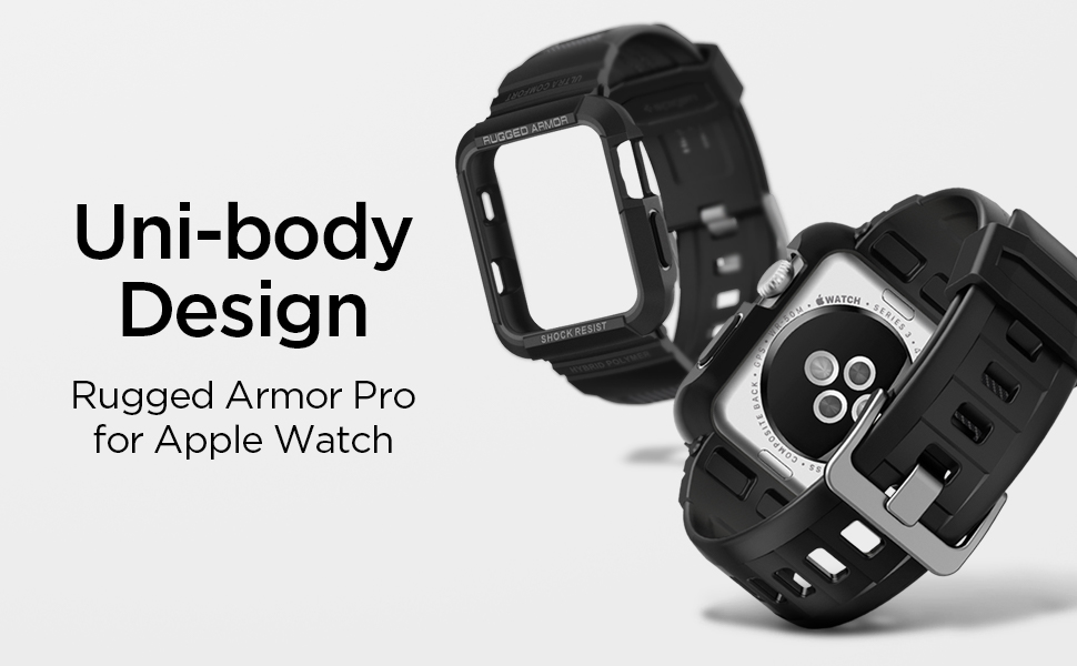 Carcasa Spigen Rugged Armor Pro compatibila cu Apple Watch 1/2/3 (42 mm) Black 1 Lerato.ro