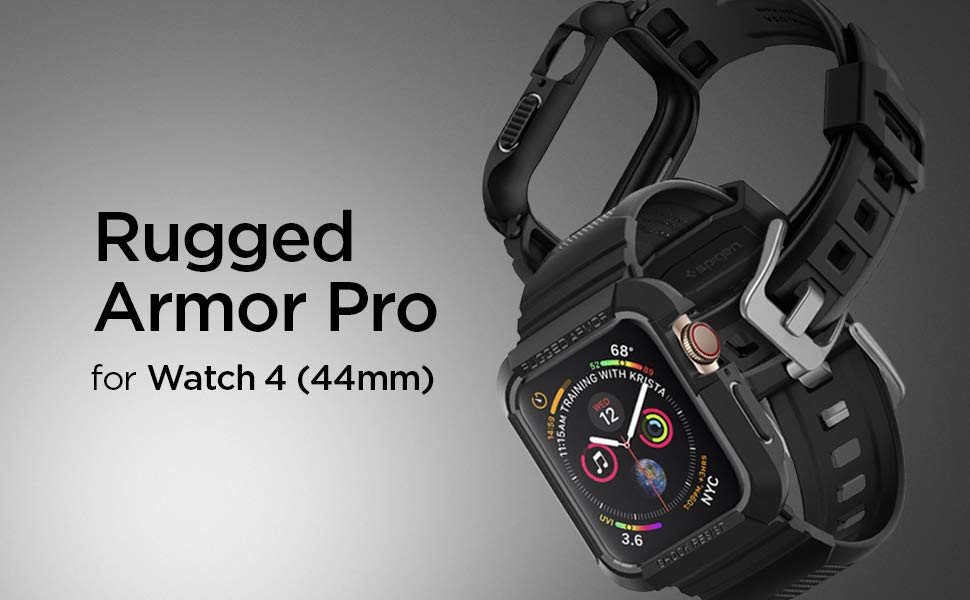 Carcasa Spigen Rugged Armor Pro compatibila cu Apple Watch 4/5/6/7/8/SE (44/45mm) Black 1 Lerato.ro