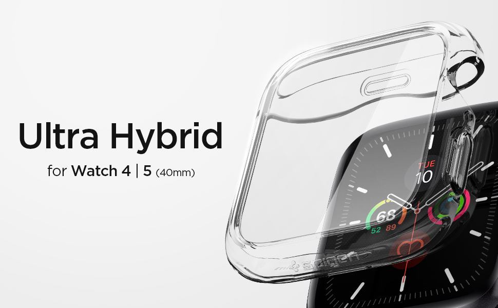 Carcasa Spigen Ultra Hybrid Apple Watch 4/5/6/SE (40 mm) Crystal Clear 1 Lerato.ro