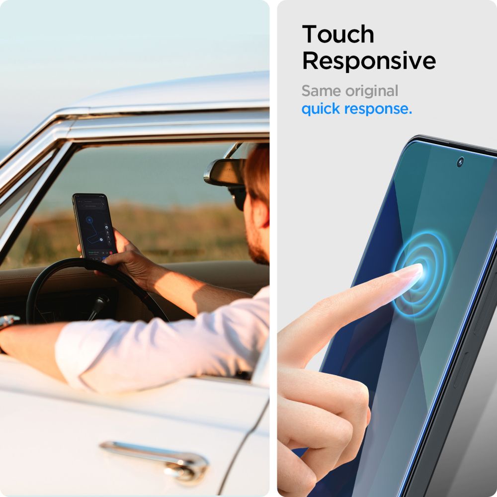 Set 2 folii sticla transparente Case friendly Spigen GLAStR SLIM compatibil cu Xiaomi Redmi Note 13 4G 1 Lerato.ro