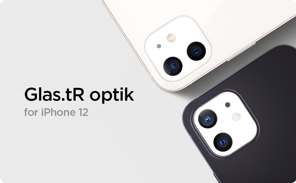 Folie sticla camera foto Spigen Optik compatibila cu iPhone 12 White, Set 2 bucati 1 Lerato.ro
