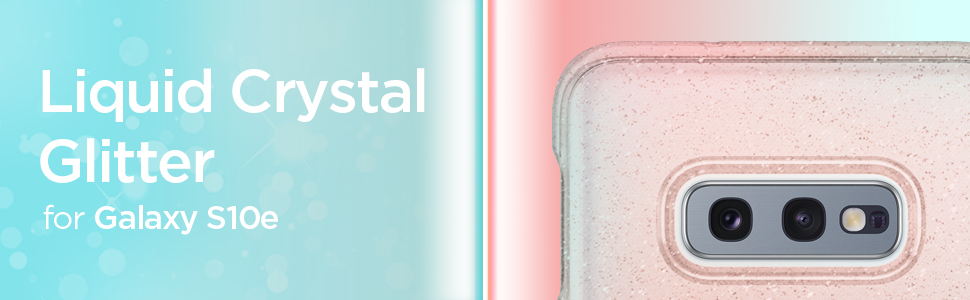 Carcasa Spigen Liquid Crystal compatibila cu Samsung Galaxy S10E Glitter Rose 1 Lerato.ro