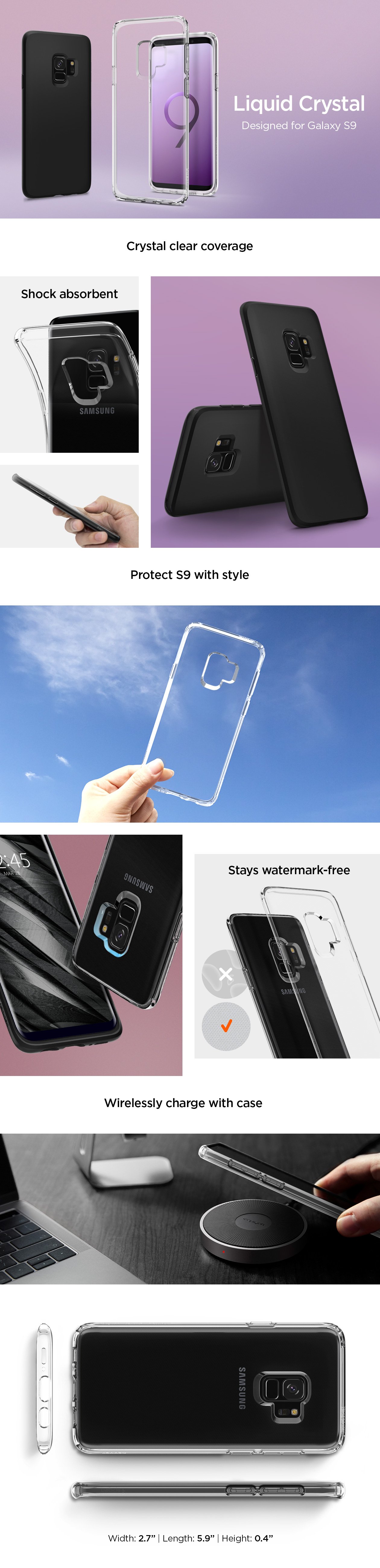 Carcasa transparenta Spigen Liquid Crystal Samsung Galaxy S9 Crystal Clear 1 Lerato.ro