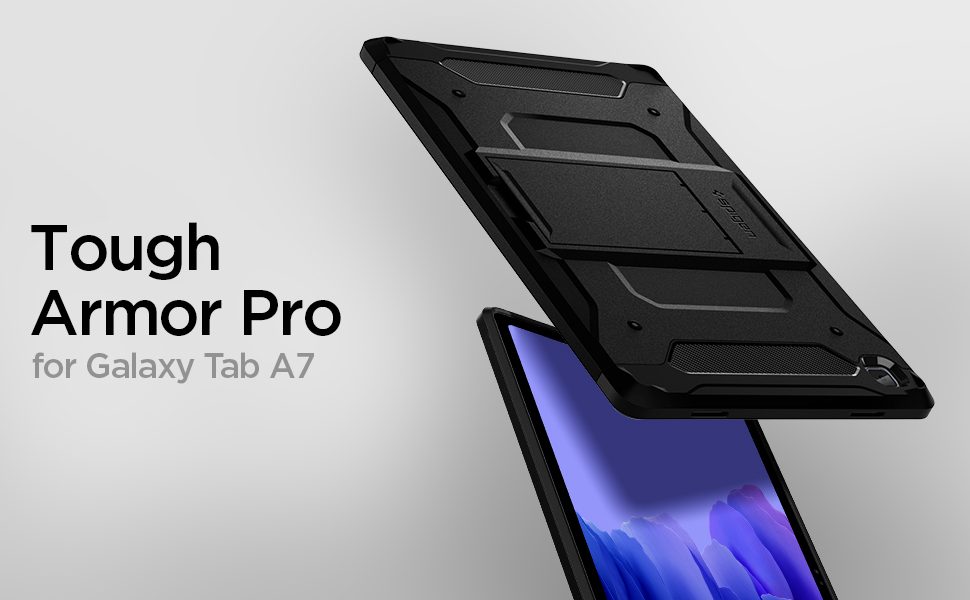 Carcasa Spigen Tough Armor Pro compatibila cu Samsung Galaxy Tab A7 10.4 inch Black 1 Lerato.ro