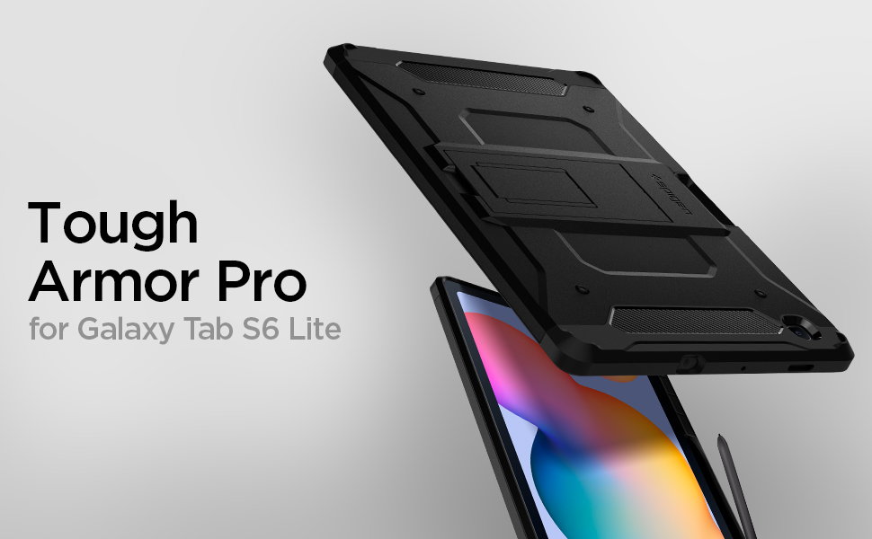 Carcasa Spigen Tough Armor Pro Samsung Galaxy Tab S6 Lite 10.4 inch Black 1 Lerato.ro