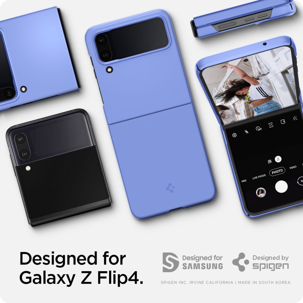 Carcasa Spigen AirSkin compatibila cu Samsung Galaxy Z Flip 4 5G Blue 1 Lerato.ro