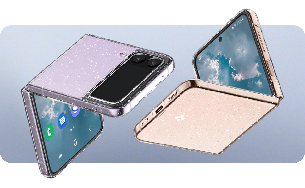 Carcasa Spigen AirSkin compatibila cu Samsung Galaxy Z Flip 4 5G Glitter Crystal 1 Lerato.ro
