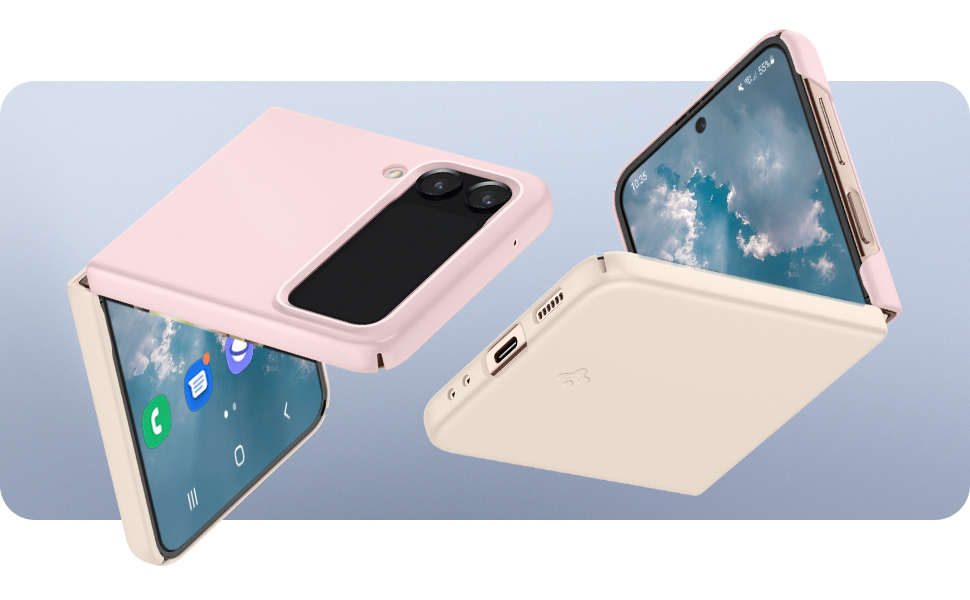 Carcasa Spigen AirSkin compatibila cu Samsung Galaxy Z Flip 4 5G Pink 1 Lerato.ro