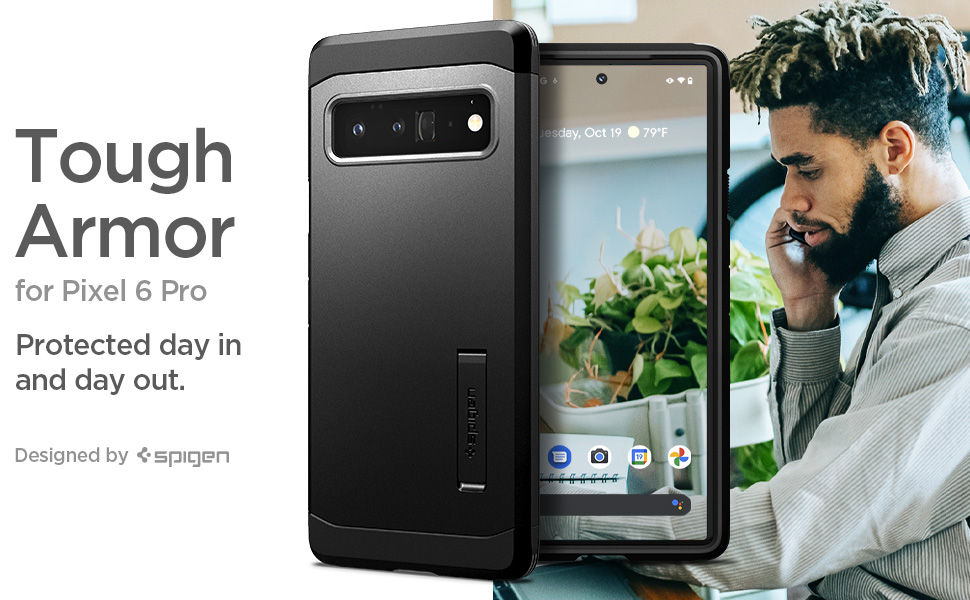 Carcasa Spigen Tough Armor compatibila cu Google Pixel 6 Pro Black 1 Lerato.ro