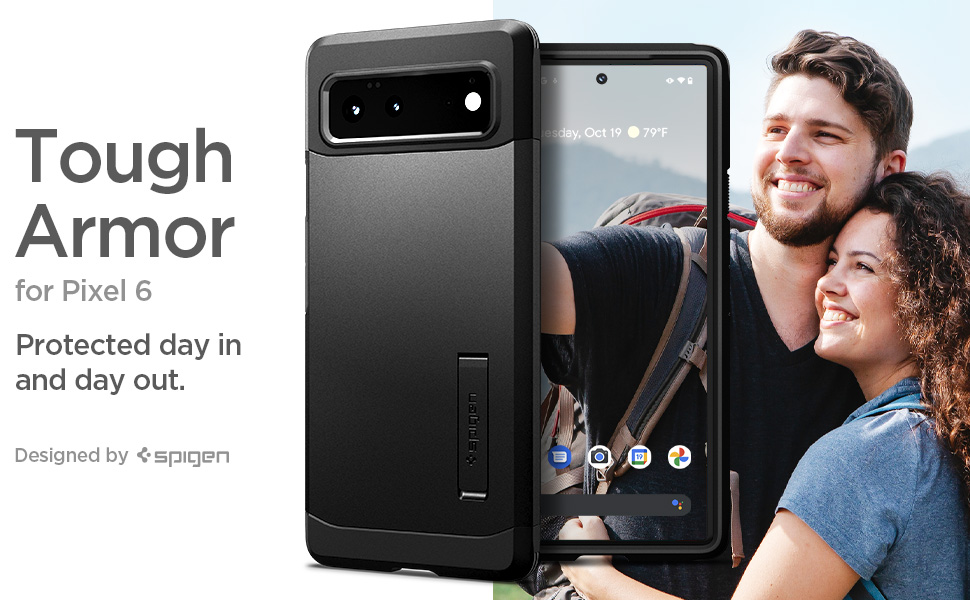 Carcasa Spigen Tough Armor compatibila cu Google Pixel 6 Black 1 Lerato.ro