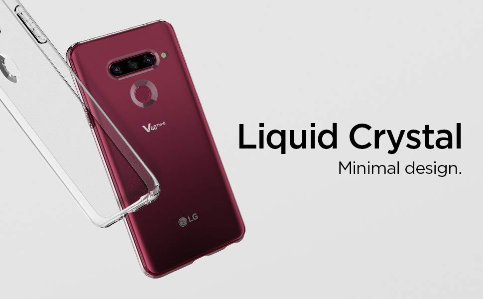 Carcasa transparenta Spigen Liquid Crystal LG V40 ThinQ Crystal Clear 1 Lerato.ro