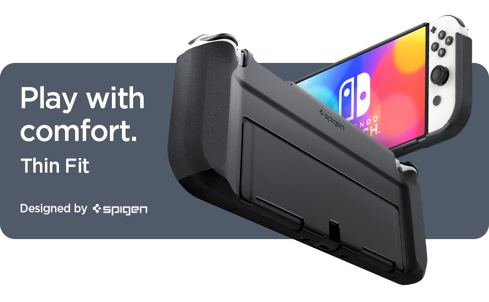 Carcasa Spigen Thin Fit compatibila cu Nintendo Switch OLED Black 1 Lerato.ro
