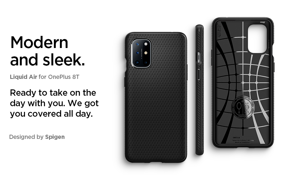 🥇Carcasa Spigen Liquid Air OnePlus 8T Matte Black Lerato