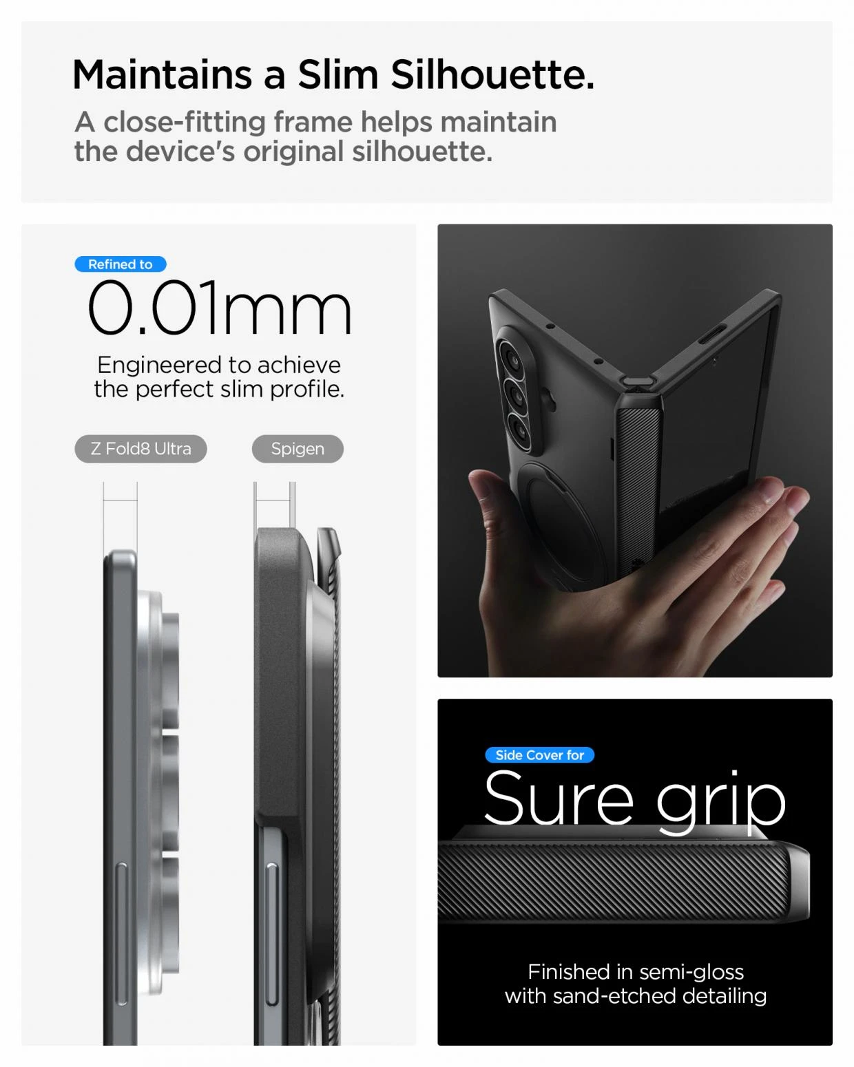 Husa Spigen Slim Armor Pro S cu MagSafe compatibila cu Samsung Galaxy Z Fold 8, Negru 1 Lerato.ro