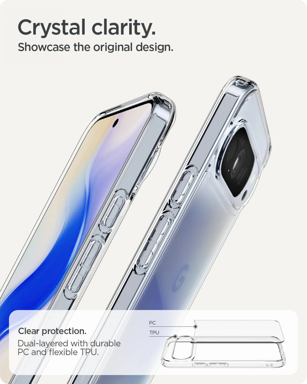 Carcasa Spigen Ultra Hybrid compatibila cu Google Pixel 11, Transparent 1 Lerato.ro